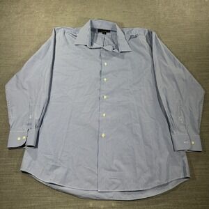 Colours Alexander Julian Button Down Shirt Mens L Blue White Stripe Excellent